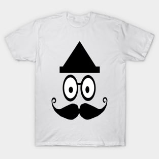 funny face with triangle shaped hat T-Shirt